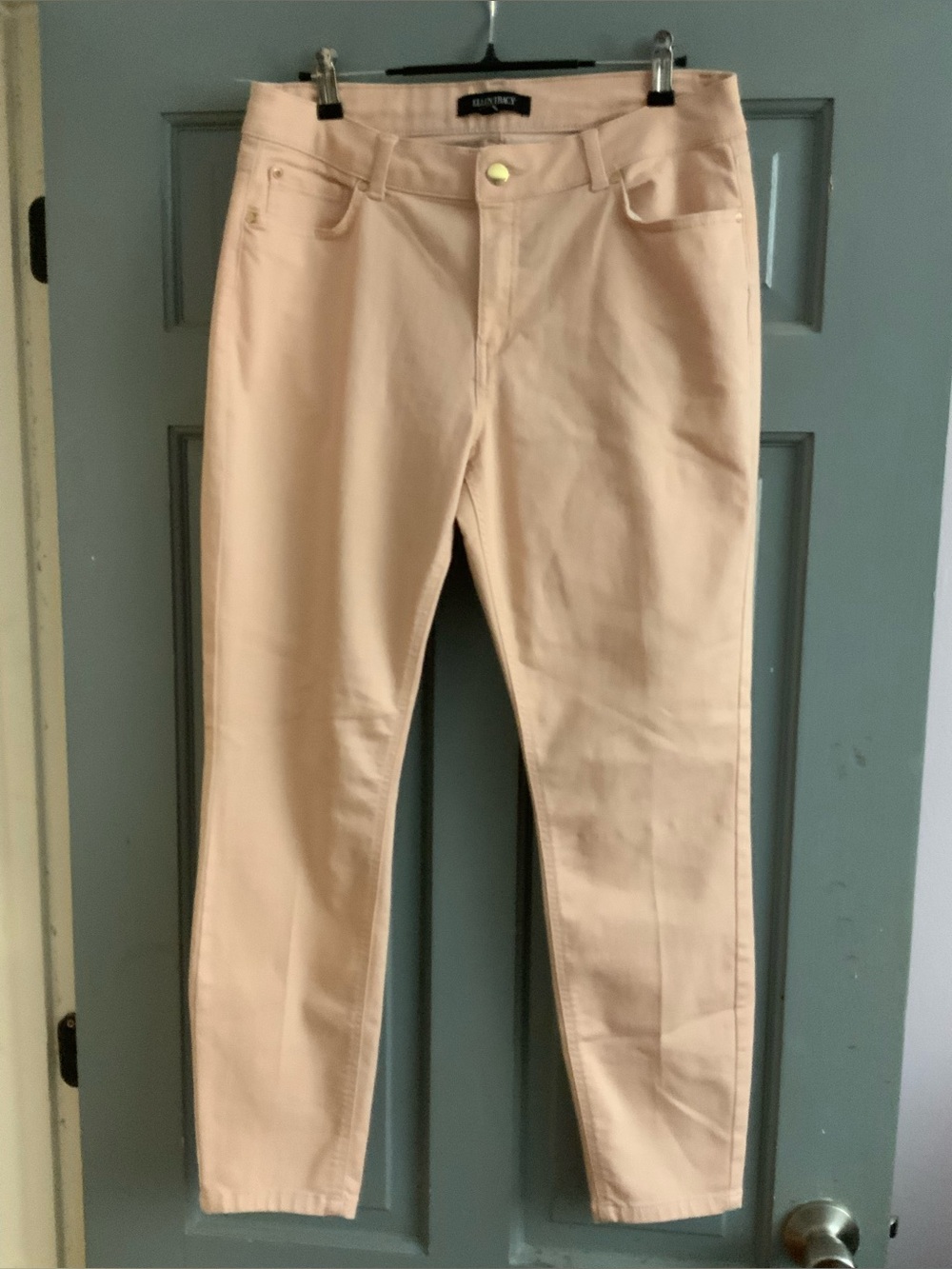 Ellen Tracy Pale Blush Skinny Jeans